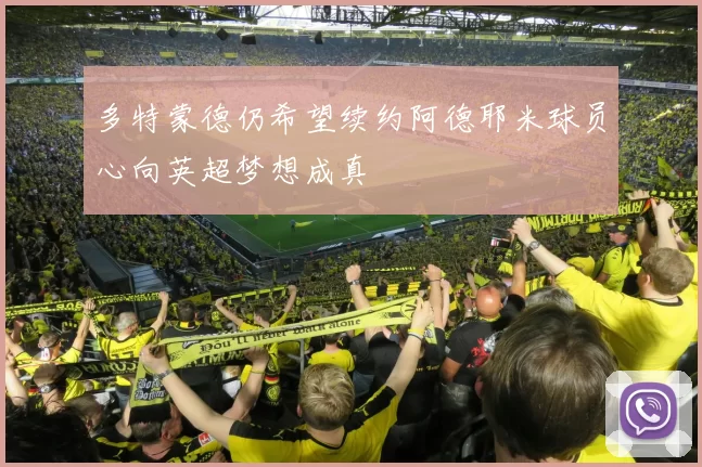多特蒙德仍希望续约阿德耶米球员心向英超梦想成真